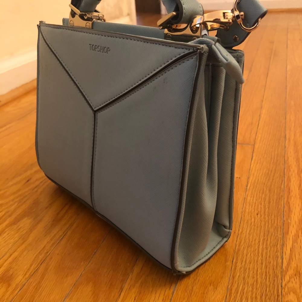 Baby blue purse